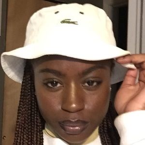 Lacoste white bucket hat